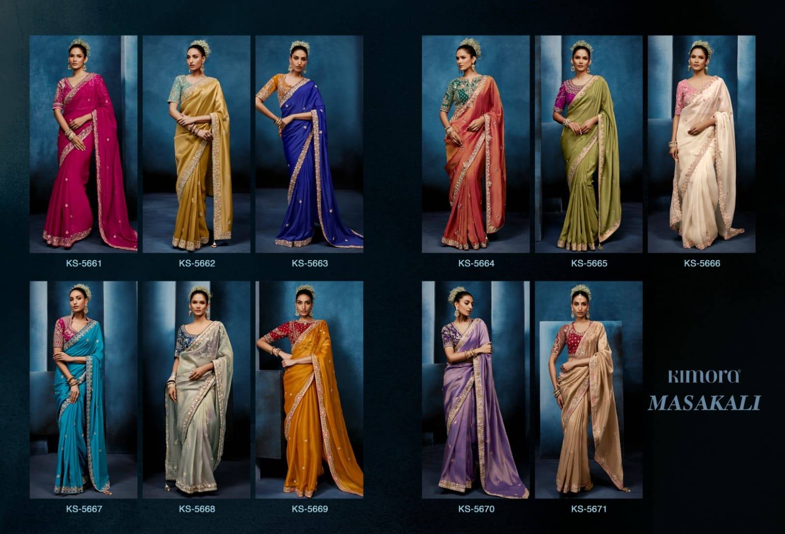 Masakali Vol-15 By Kimora 5661 to 5671 SAREES HITS BY KIMORA FASHION COLORFUL BEAUTIFUL FANCY PARTY WEAR & TRADITIONAL WEAR PURE SILK SAREES AT WHOLESALE PRICE